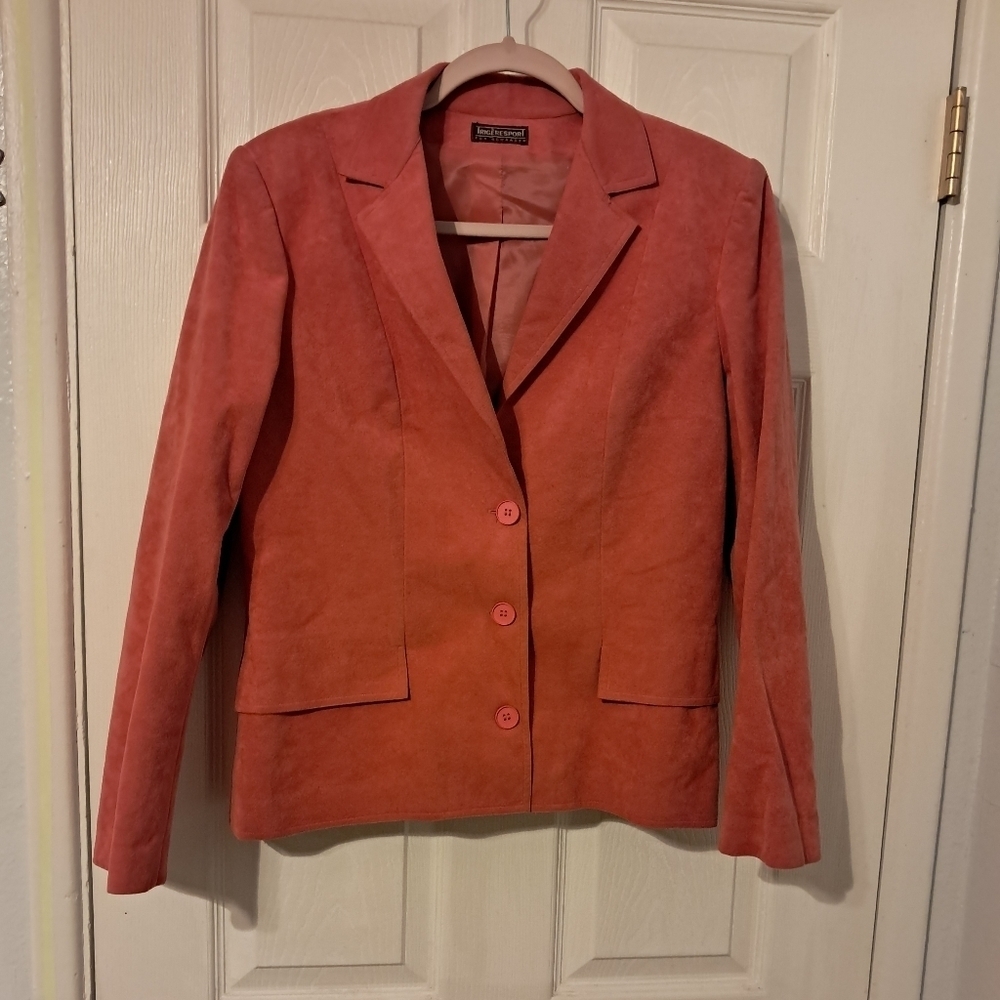 Trigere Sport for Schrader suede blazer